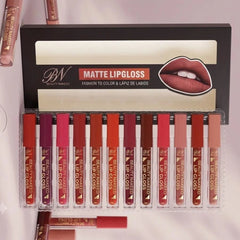 BN Beauty Naked Matte Lip Gloss - 12 Pcs Set