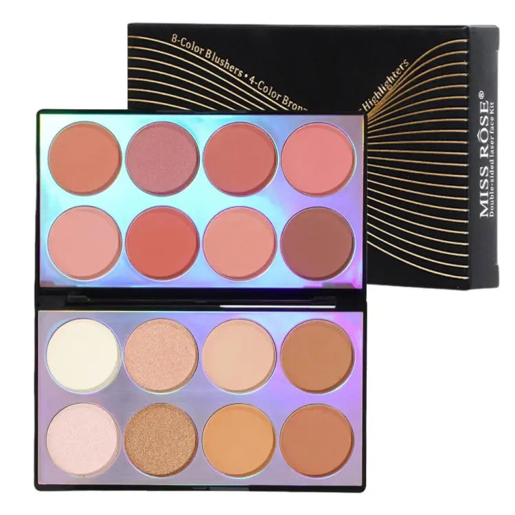 Miss Rose Double Sided Laser Face Kit - 16 Color