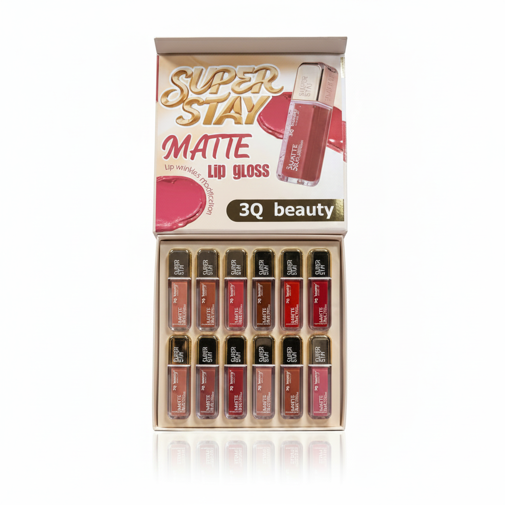 3Q Super Stay Ink Matte Lipgloss  - 12 Pcs Set