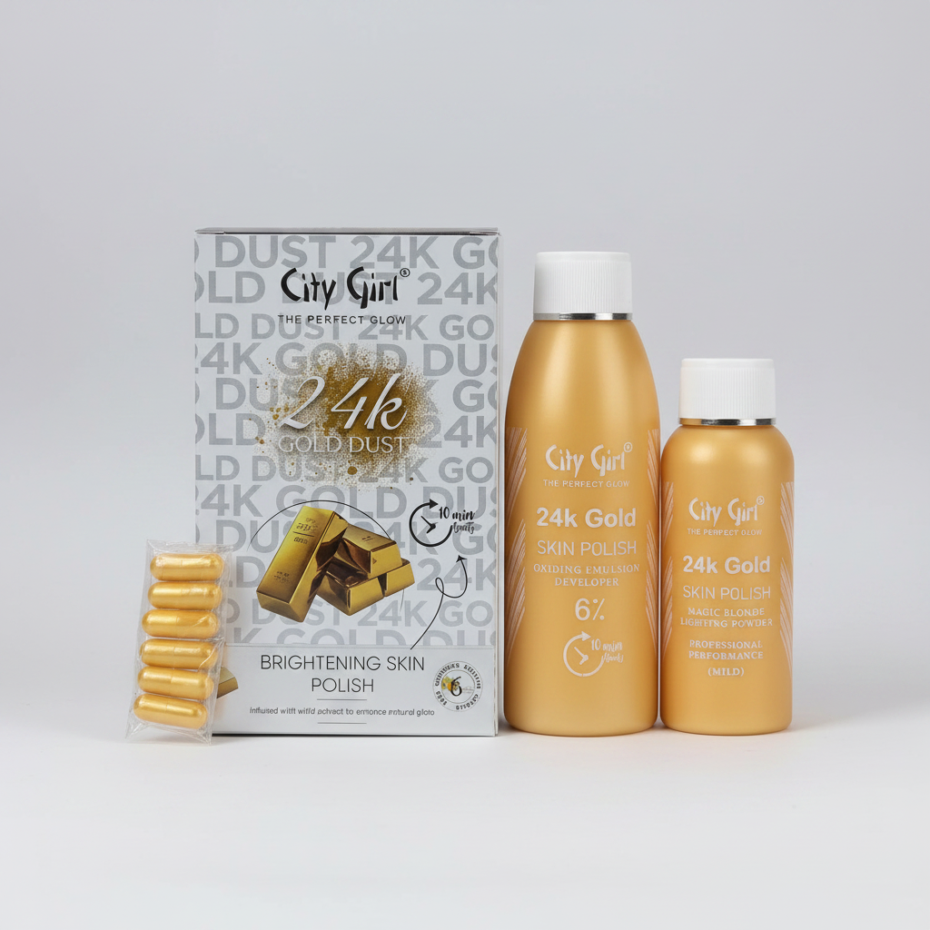 City girl 24k Gold Dust Skin Polish With Free Capsules