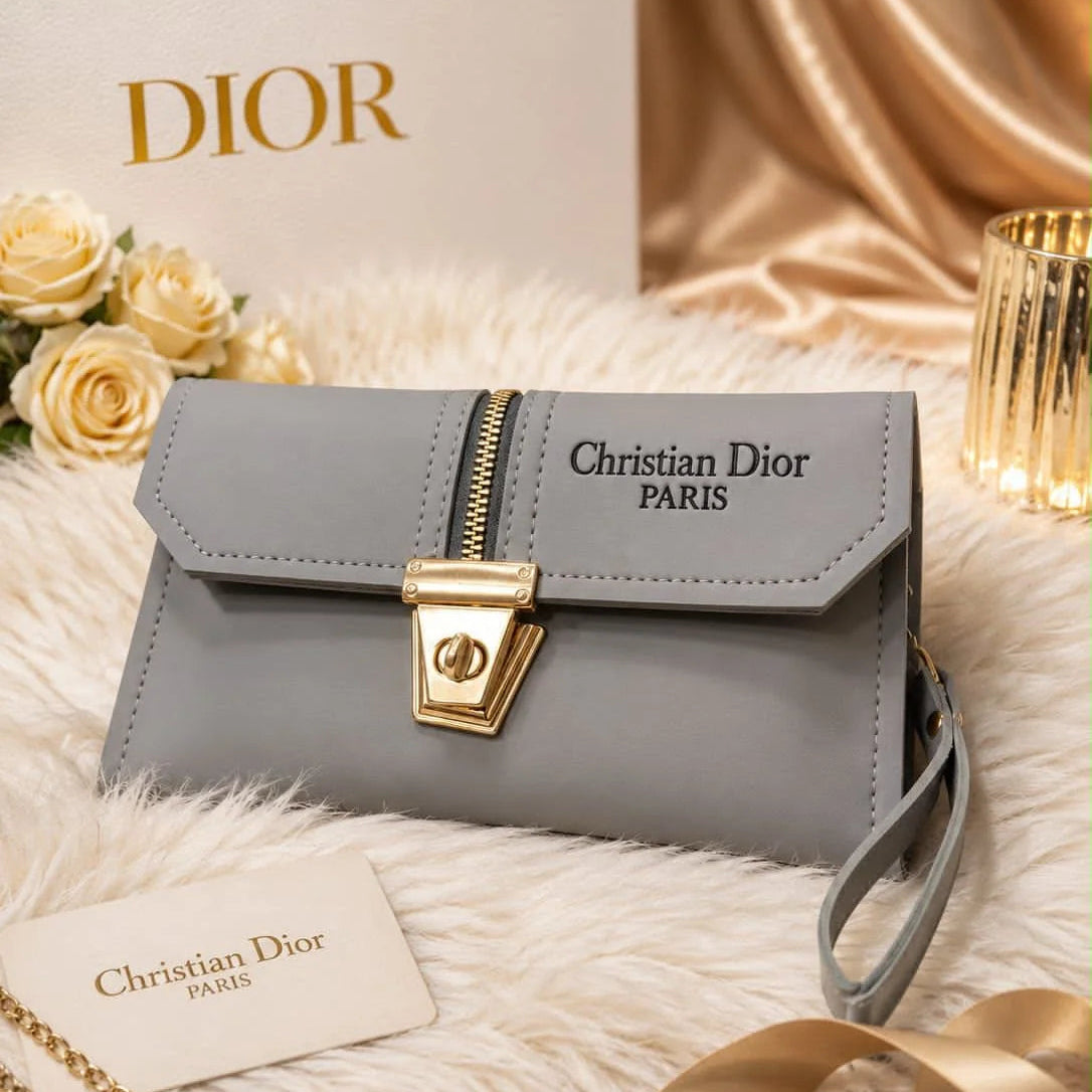 Leather Envelope Clutch Bag