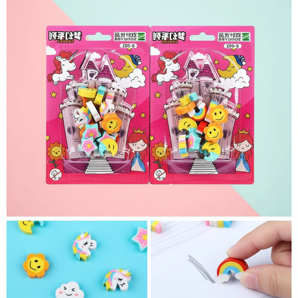 Unicorn Eraser Set