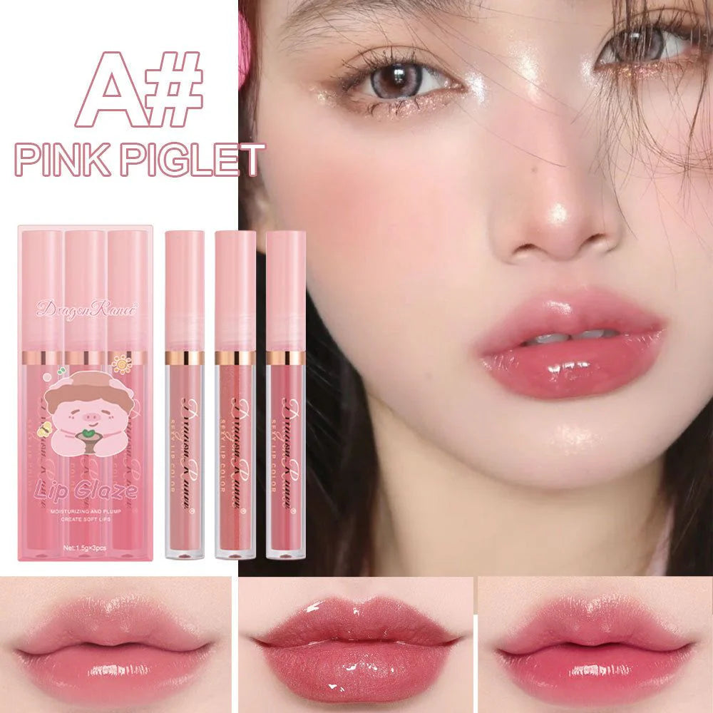 3 Pcs Dragon Ranee Moisturizing Majestic Lip Glaze