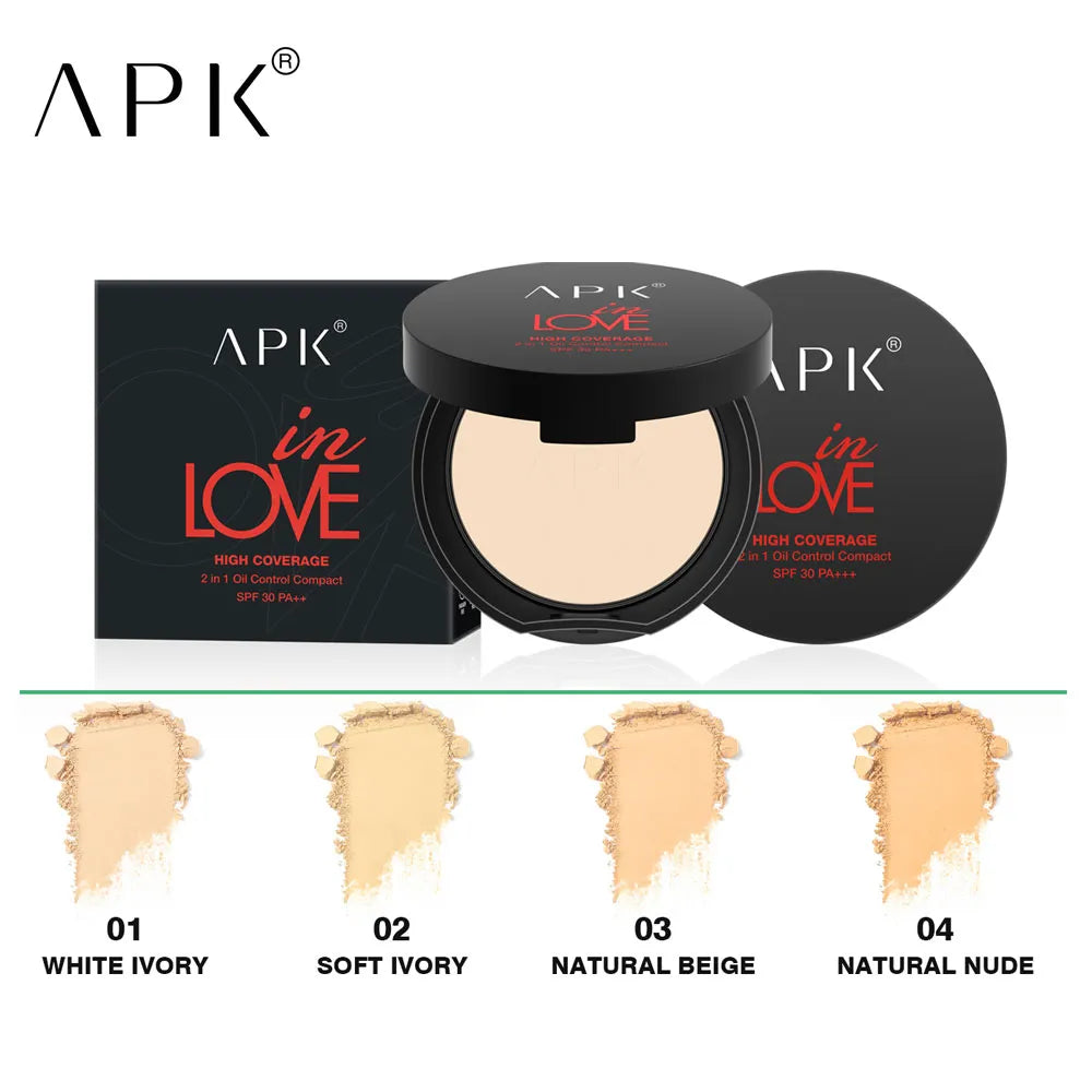 APK in Love High Coverage 2 in 1 Oil Control Compact SPF30 PA++