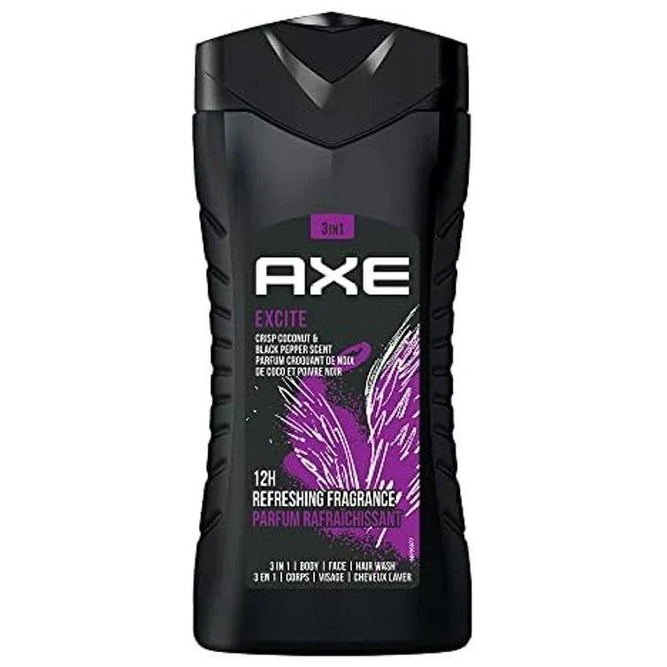 AXE Excite 3in1 Body Wash Hair, Face & Hair -250ml