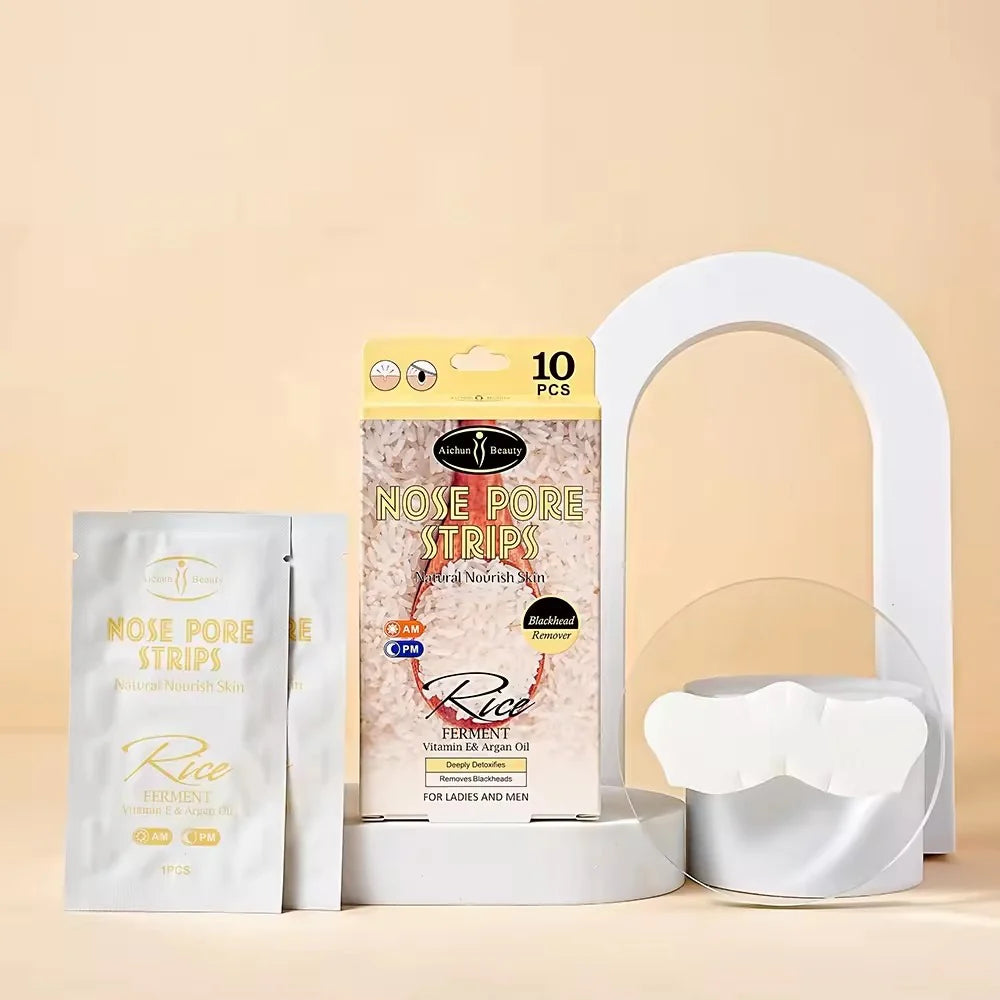 Aichun Beauty Rice Nose Pore Strips Pack of 10pcs