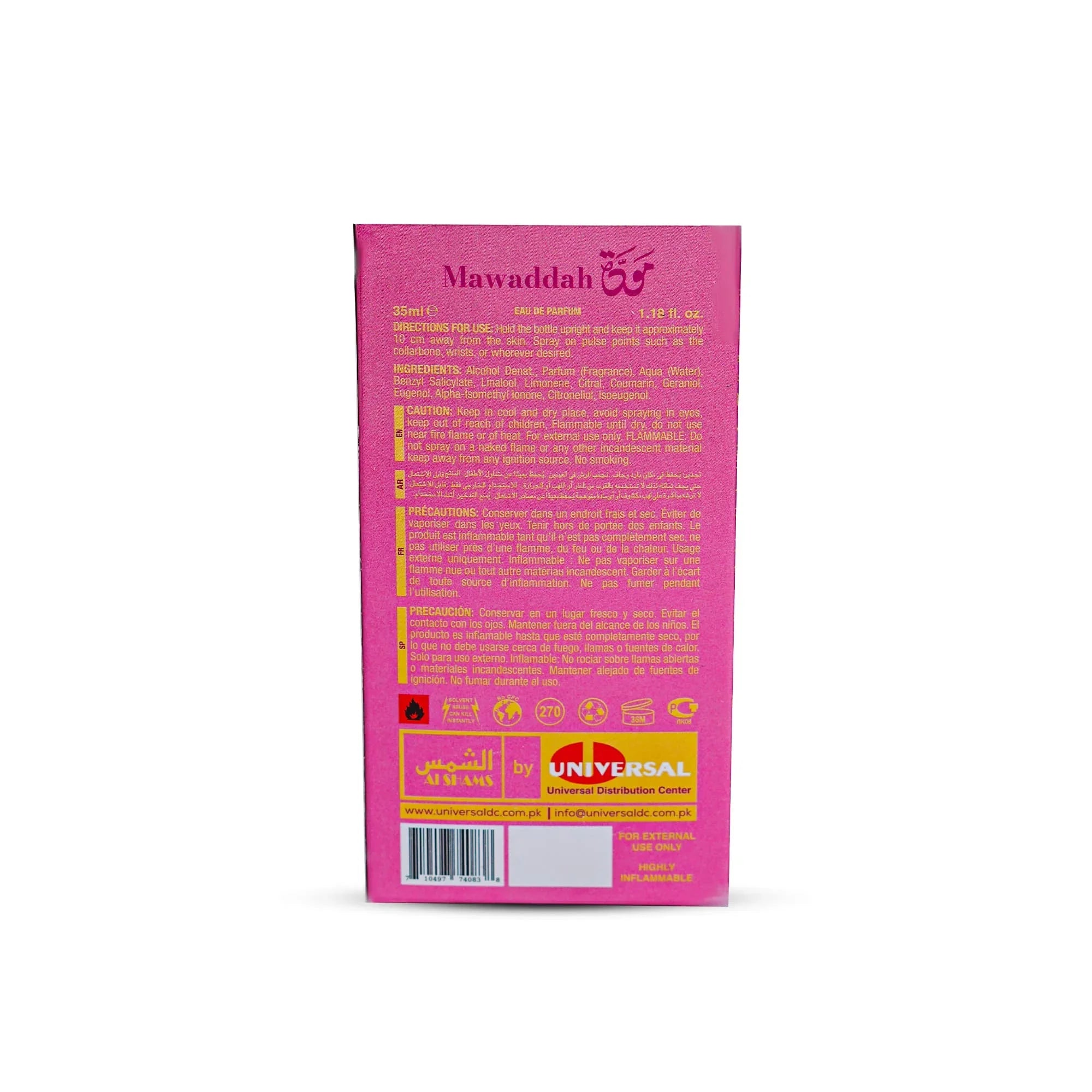 Al Shams Mawaddah Perfume – 35ml Eau de Parfum