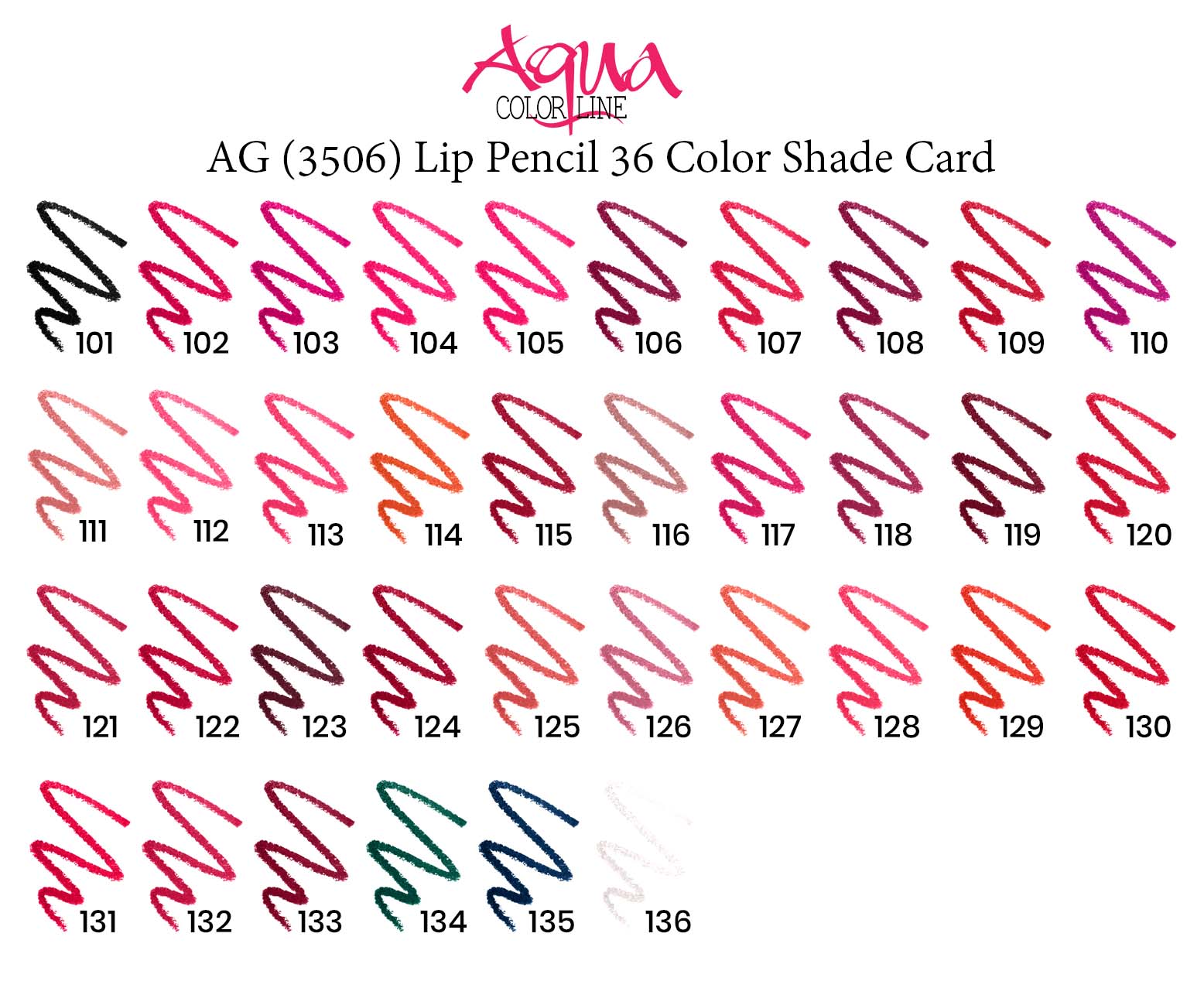 Aqua Color Line Lip Pencil
