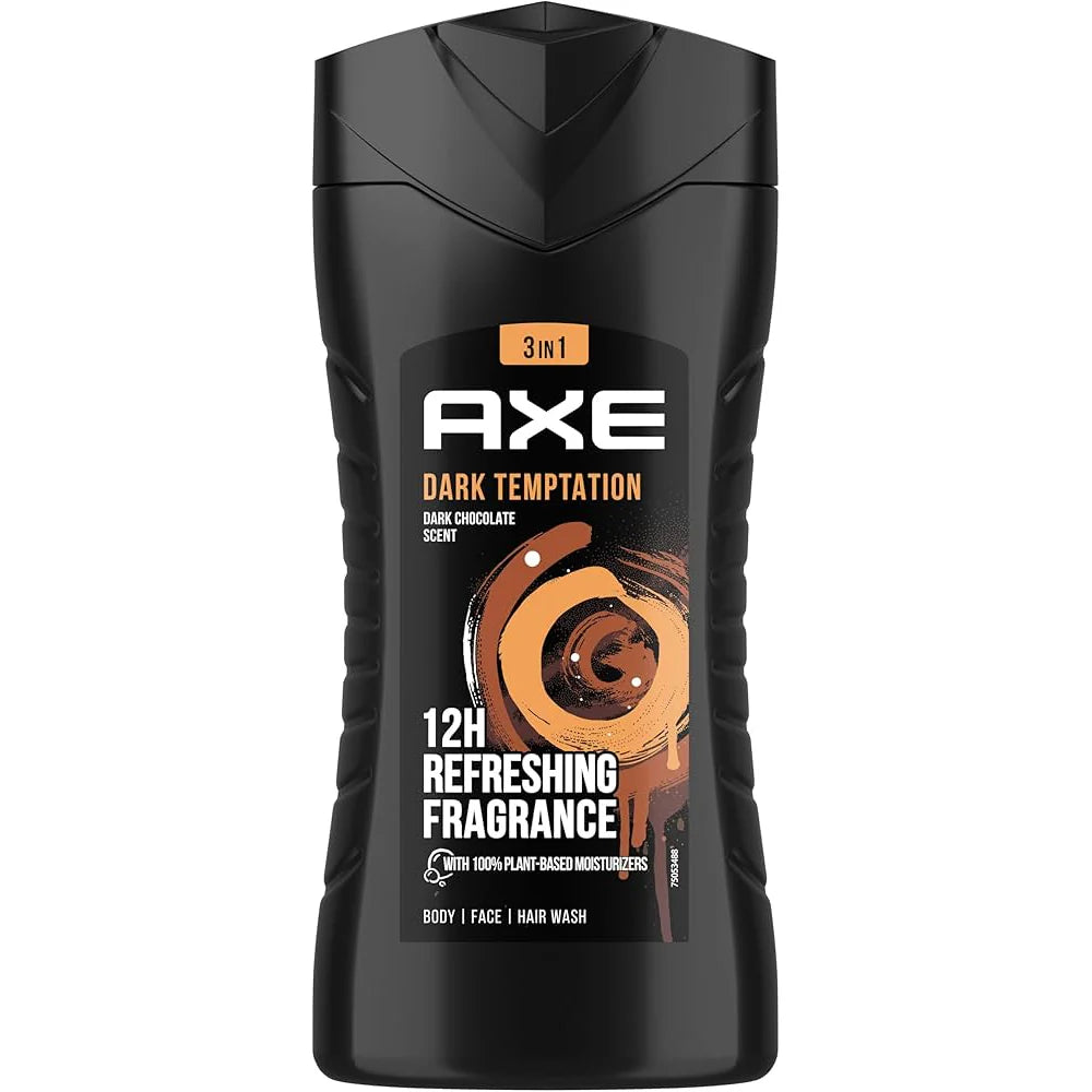 AXE Dark Temptation 3 In 1 Body, Face & Hair Wash 250ml