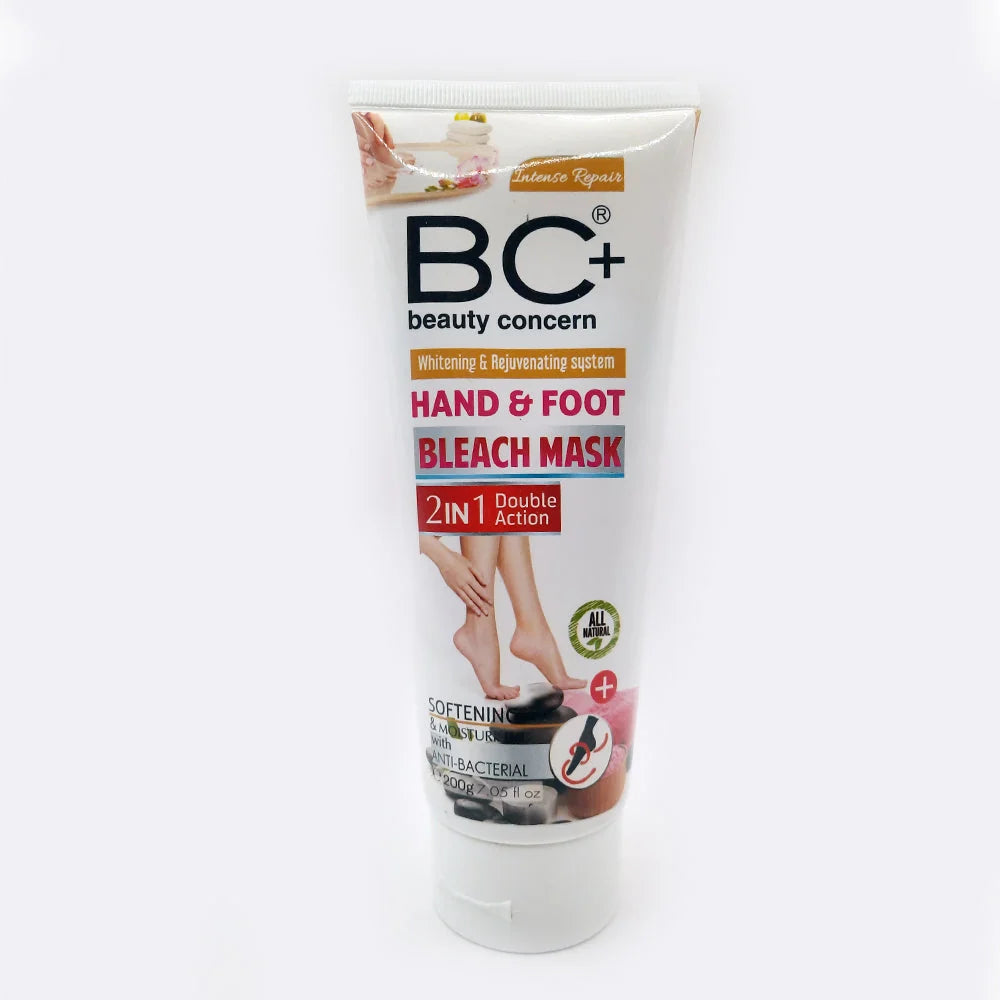 BC+ Hand & Foot 2 in 1 Double Action Bleach Mask - 200g