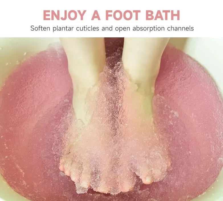 BEACYSW Foot Soak Powder Jelly Pocket Spa Pedicure Set