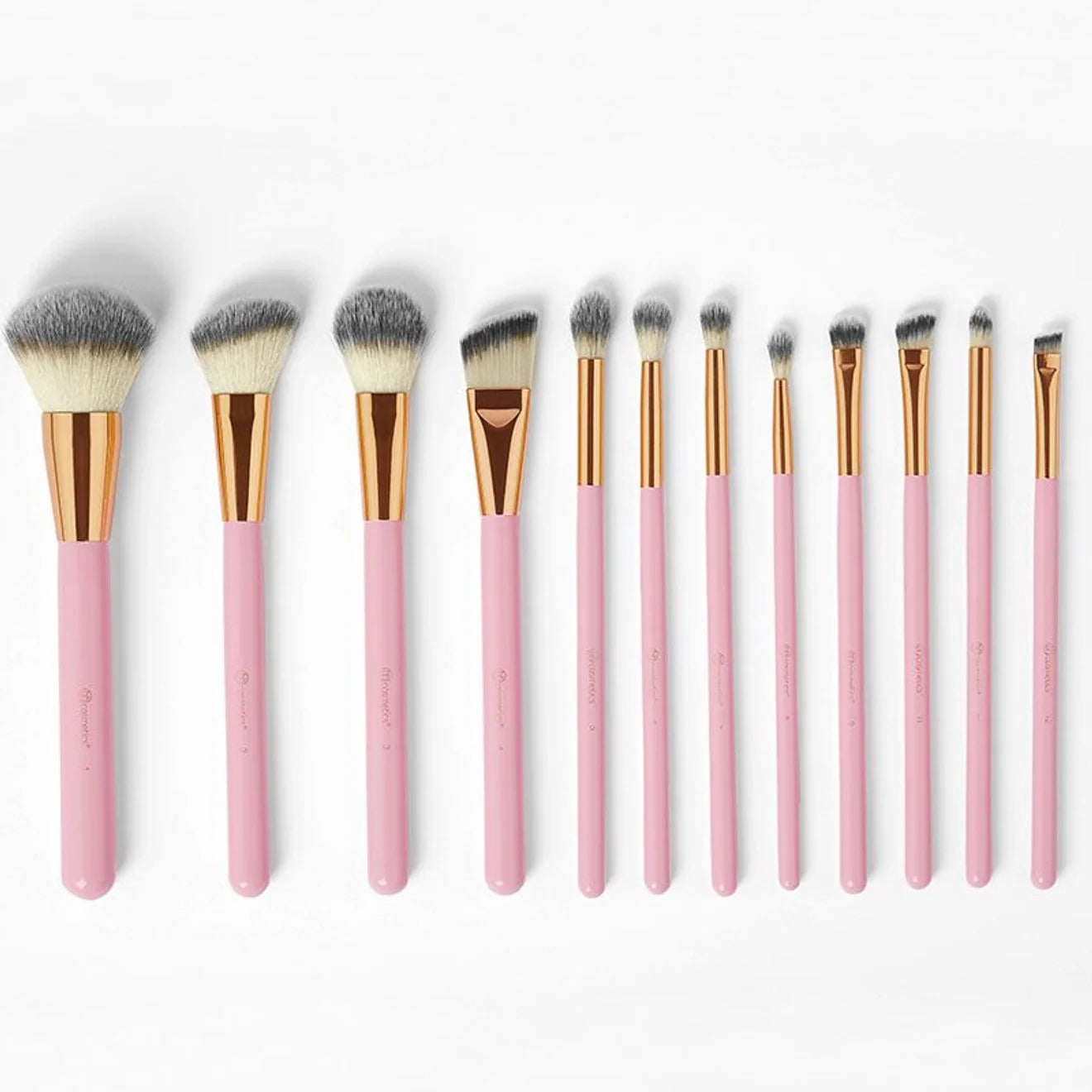 BH Cosmetics - Pink Studded Elegance - 12 Piece Brush Set