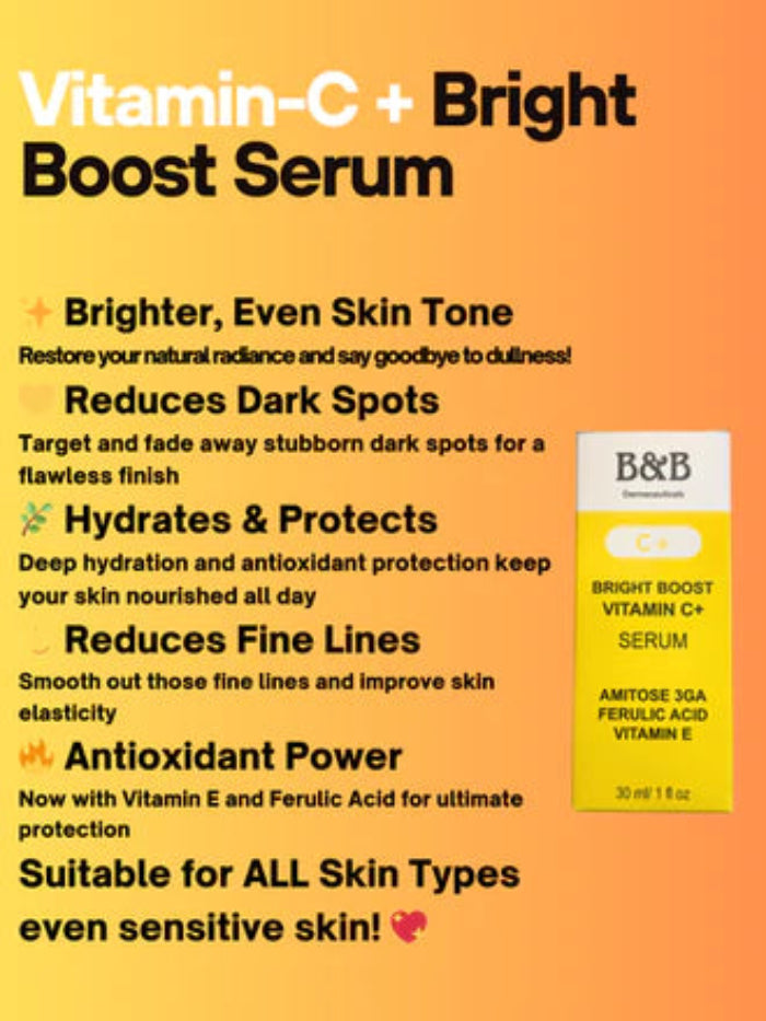 B&B Bright Boost Vitamin C+ Serum 30ml