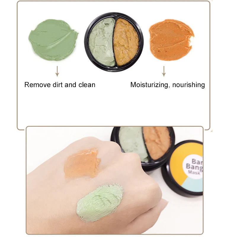 BIOAQUA Double Color Face Mask for Cleansing - BanBang Mud Mask 50g+50g