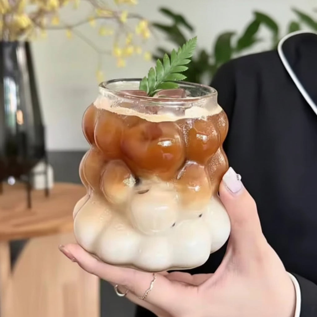 Bubble Design Coffee Glass Mug