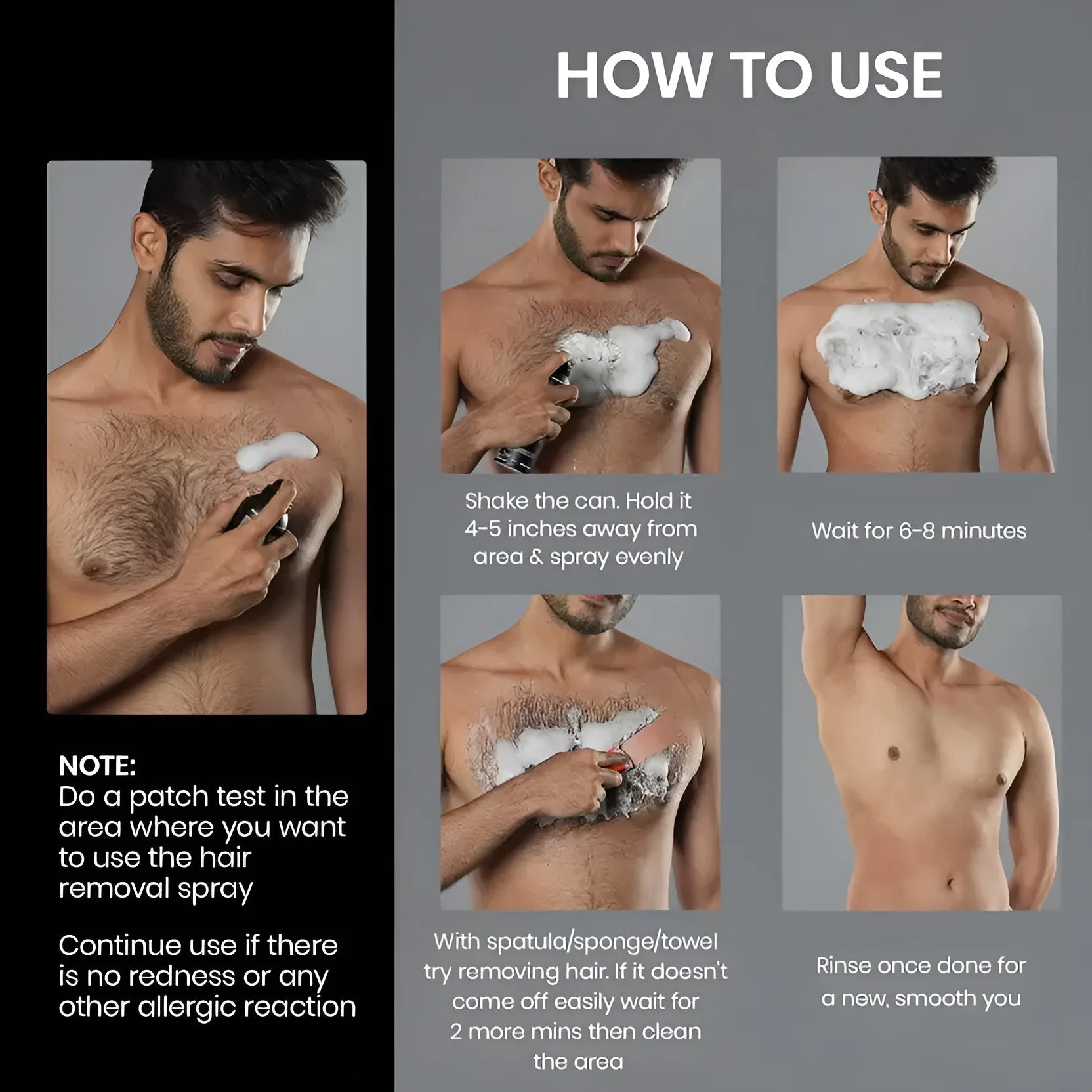 CHIRS’S Men’s Hair Remover Spray – Full Body Hair Removal Spray -180ml