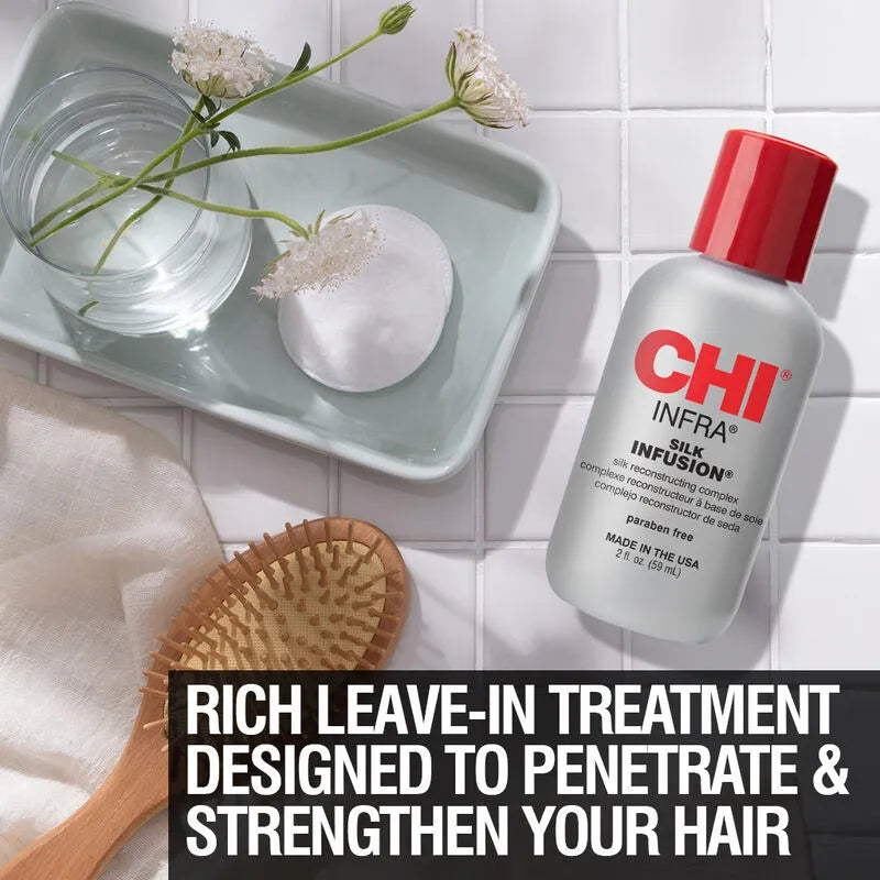 CHI Infra Silk Infusion Strengthen & Protect Leave-In Treatment, Sulphate & Paraben Free - 177ml
