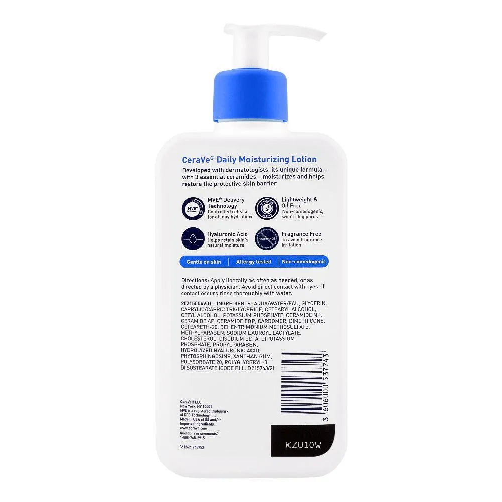 CeraVe Daily Moisturizing Lotion, Normal To Dry Skin - 355ml