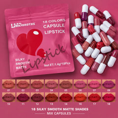 LMG Brothers Capsule Lipstick Set  - 18 Colors