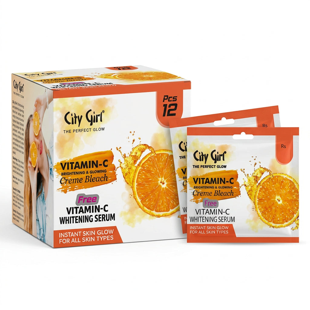 City Girl Vitamin-C Brightening & Glowing Creme Bleach Sachet