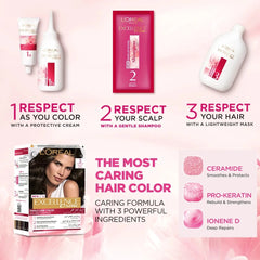 L'Oreal Paris Excellence Crème Permanent Hair Color, 4.0 Brown