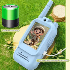 Rechargeable Walkie Talkies with Screen Display and Voice Changer - 2 Pcs