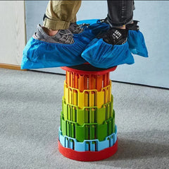 Telescopic Folding Plastic Stool - Outdoor Collapsible Stool - Each