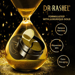 DR RASHEL Skin Care 24k Gold Black Pearl Hydrogel Eye Mask Brightening Lightening Moisturizing Eye Mask - 60pcs