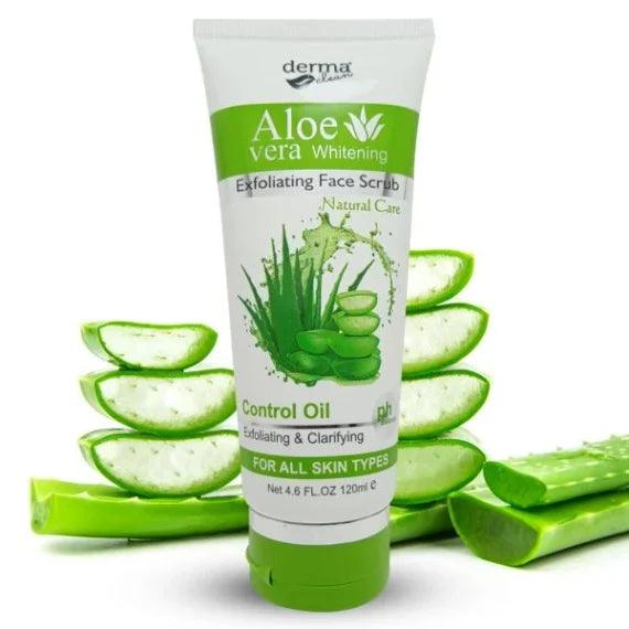 Derma Clean Aloevera Whitening Exfoliating Face Scrub - 120ml