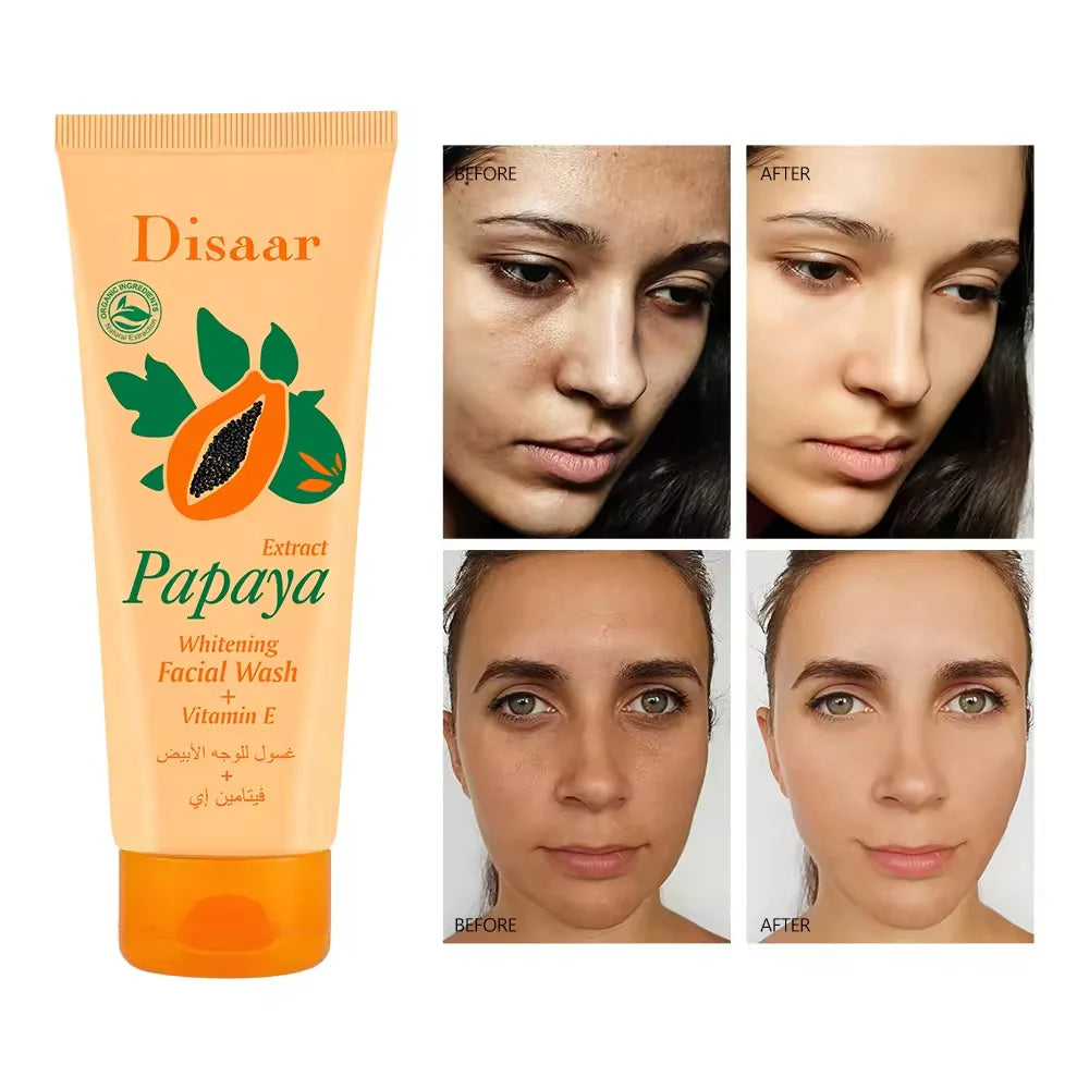 Disaar Papaya Extract Whitening Vitamin E Facial Wash 100g