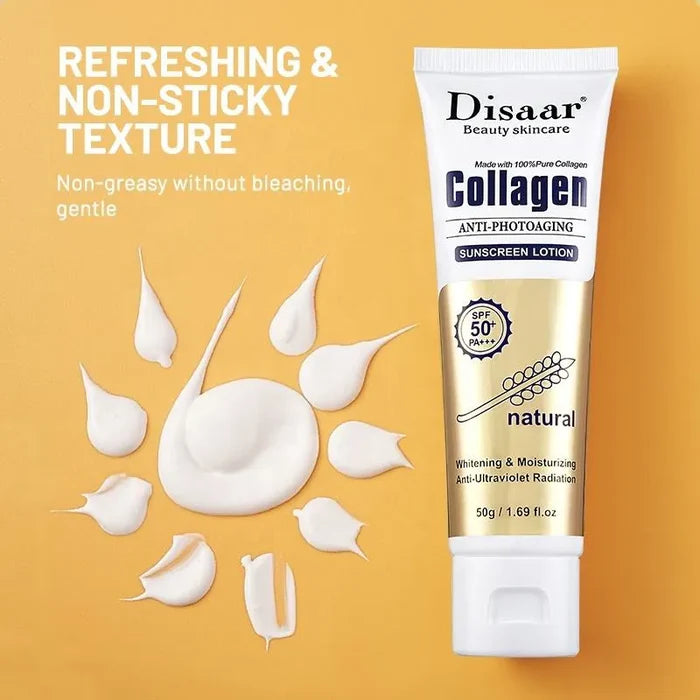 Dissar 100% Collagen Sunblock Whitening SPF 50 Sunscreen Lotion - 50g