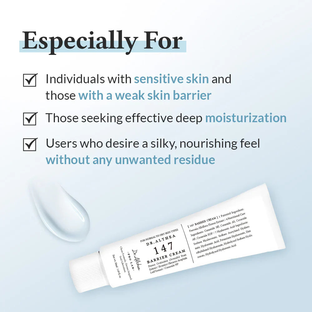 Dr.Althea 147 Barrier Cream For Normal to Dry Skin Type - 50ml