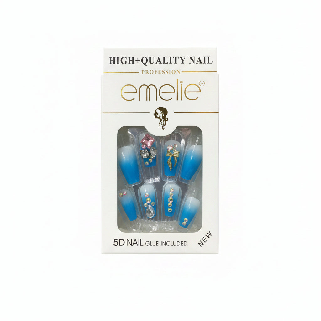 Emelie 5D Artifical Nails With Nail Glue