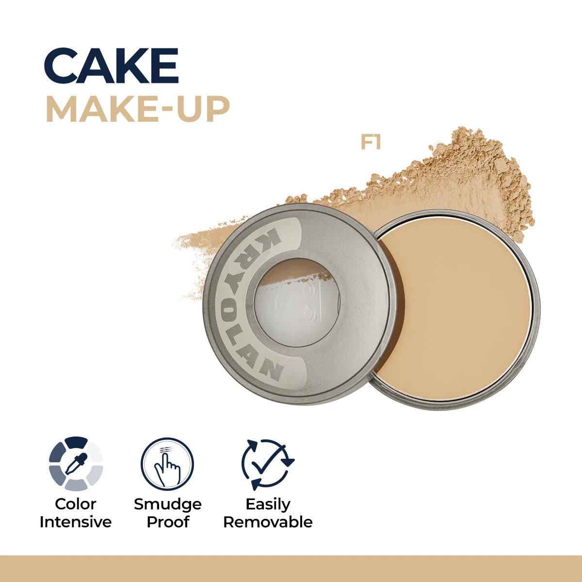 Kryolan Cake Makeup Wet and Dry Foundation and Face Powder