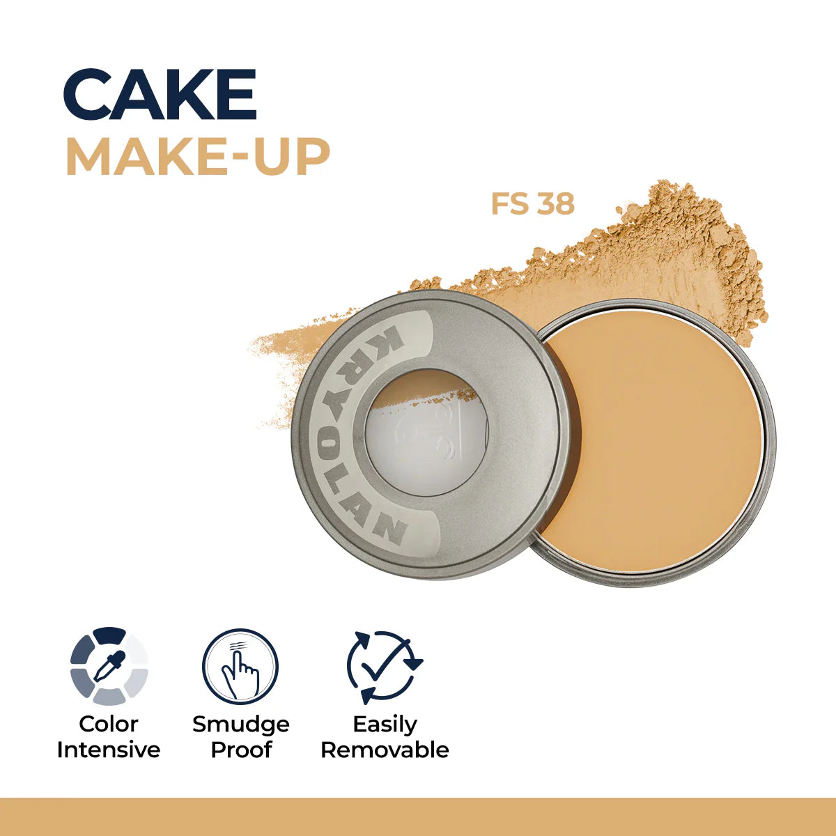 Kryolan Cake Makeup Wet and Dry Foundation and Face Powder