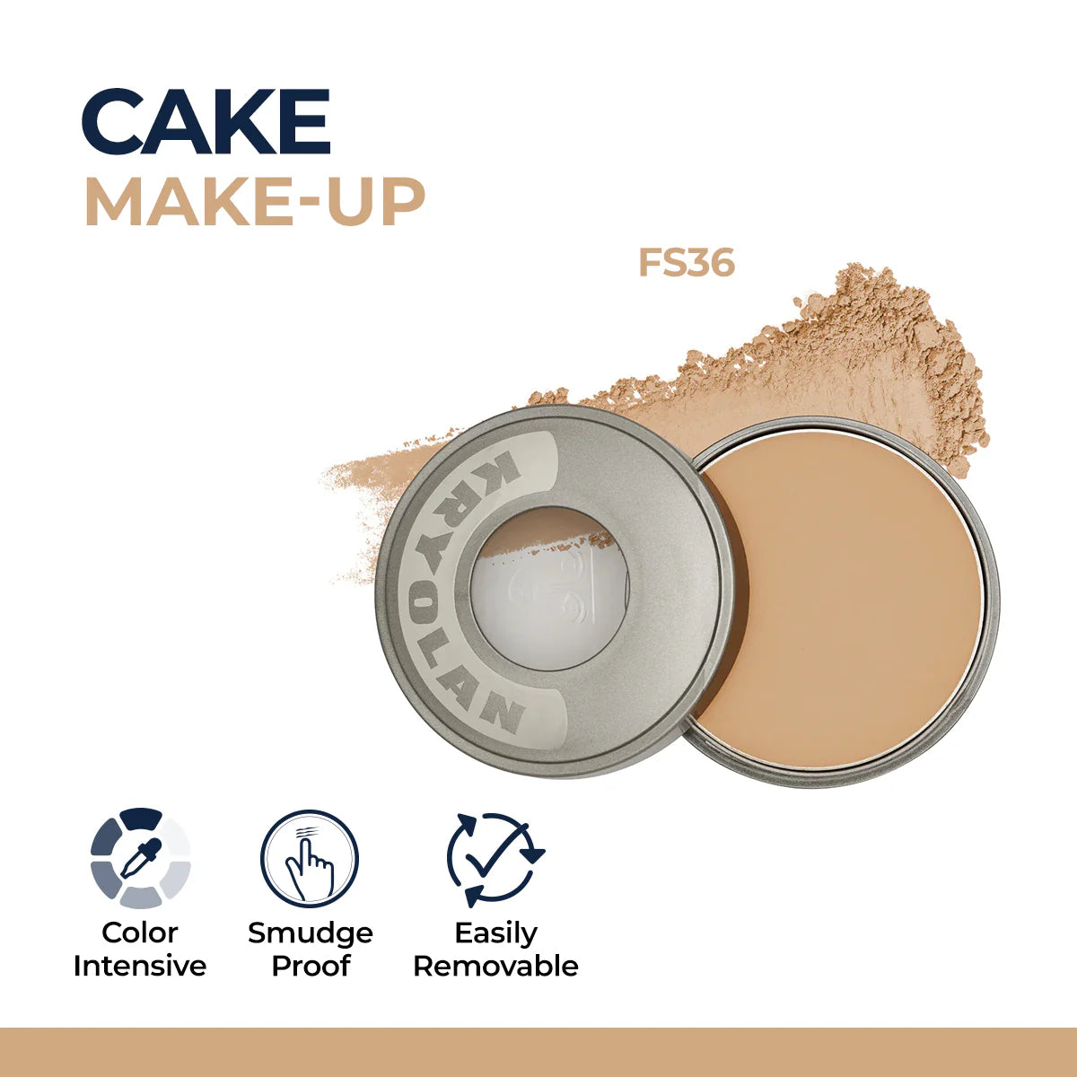 Kryolan Cake Makeup Wet and Dry Foundation and Face Powder