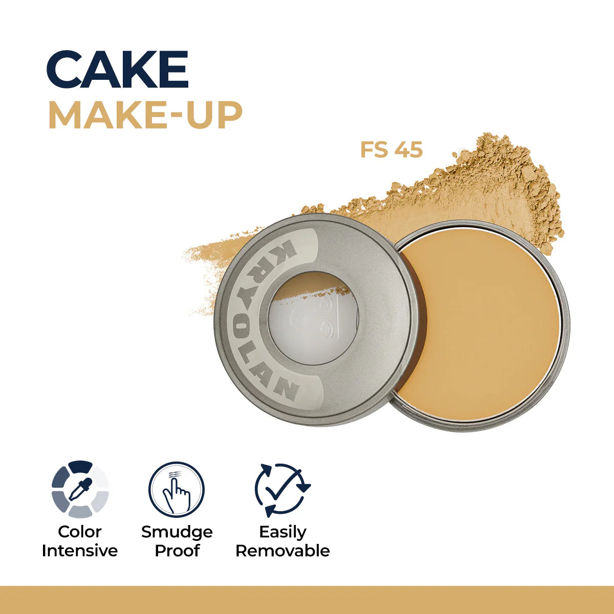 Kryolan Cake Makeup Wet and Dry Foundation and Face Powder