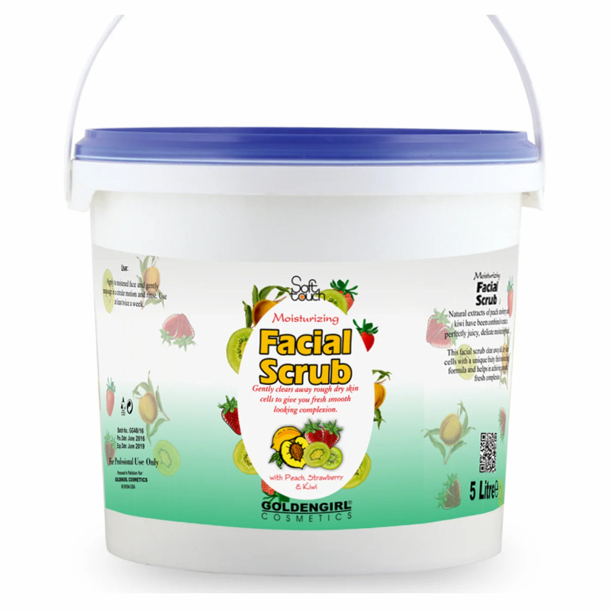 Soft Touch Facial Scrub with Peach, Strawberry & Kiwi