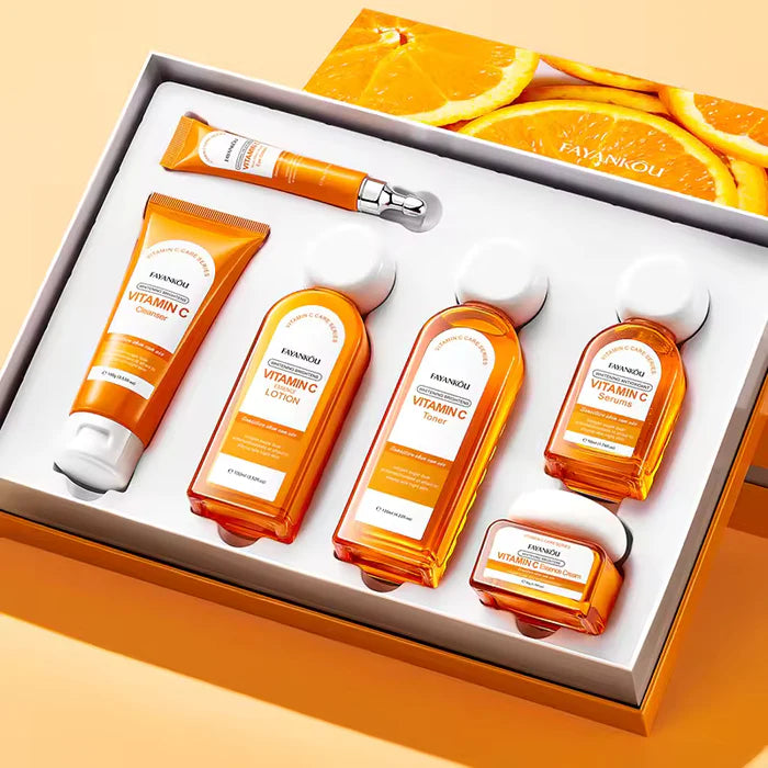 Fayankou 6 in 1 Vitamin C Facial Kit Skin Care Set