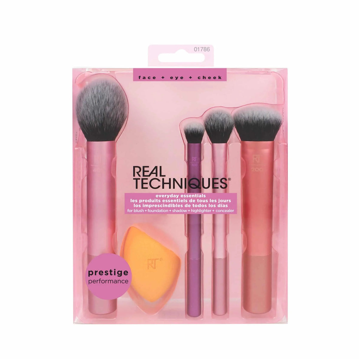 Real Techniques Everyday Essentials Brushes And Sponge Set