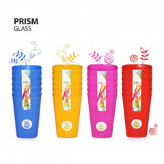 Premium Prism Plastic Glass Pack of 6