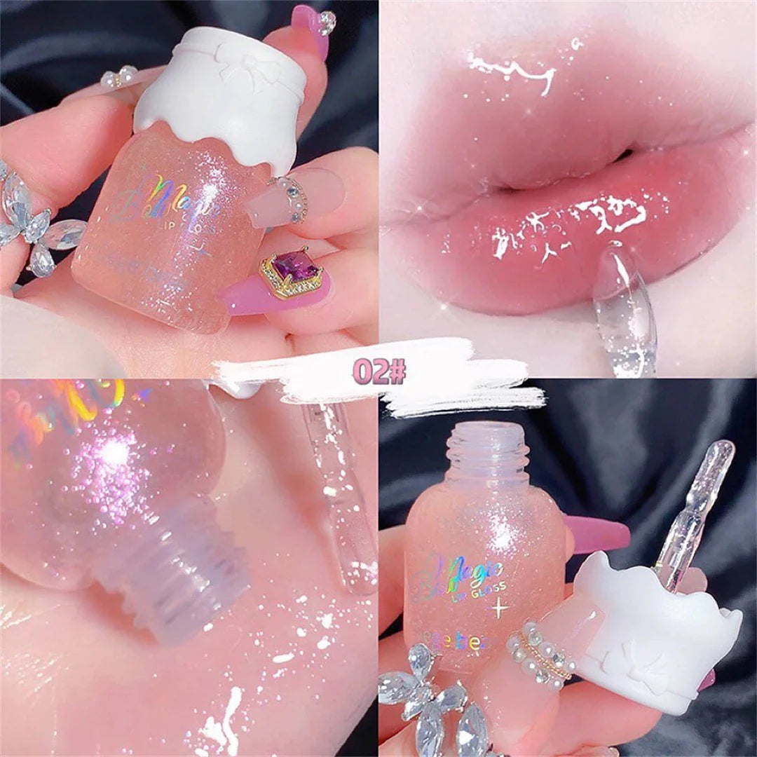 Gege Bear Lip Honey Gloss Set Moisturizing Mirror Shine