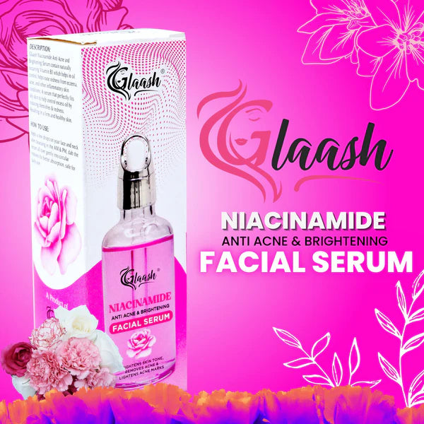 Glaash Niacinamide Anti Acne & Brightening Facial Serum - 50ml
