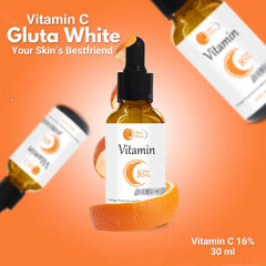 Gluta White Vitamin C Serum for Face Glowing & Dark Spots - 30ml