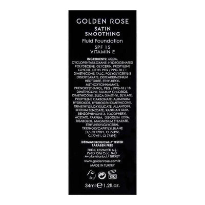 Golden Rose Satin Smoothing Fluid Foundation – 34ml
