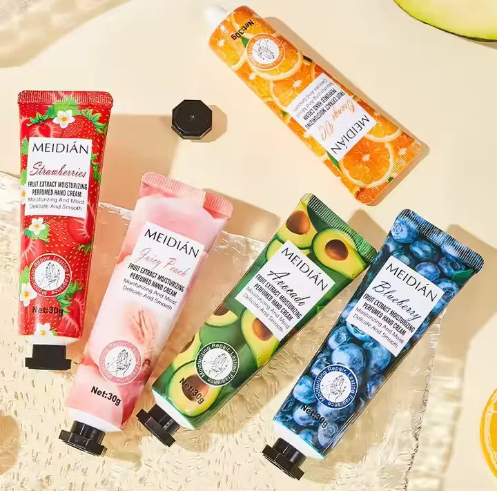 Meidian Fruit Extract Moisturizing Perfumed Hand Cream Set - Pack of 5