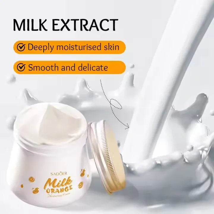SADOER Orange Milk Vitamin C Face Cream – Whitening & Brightening Moisturizer