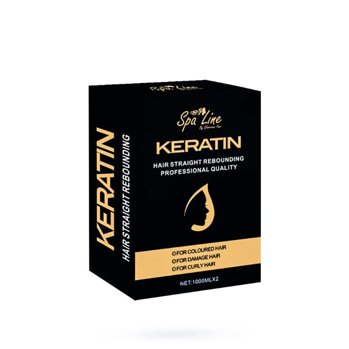 Glamorous Face Spa Line Hair Straight Rebonding Professional Quality Keratin 1000ml x 2