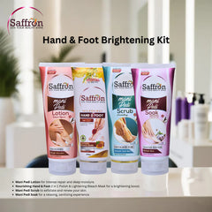 Saffron Hand & Foot Brightening Kit - 4-Step Mani Pedi Care