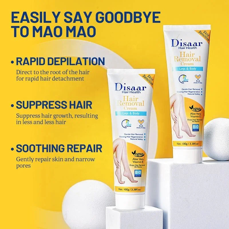 Disaar Vegan Inhibit Hair Removal Cream for Sensitive Skin - 100g